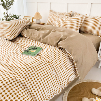 Νέο σεντόνι τεσσάρων τεμαχίων από βαμβάκι αλόης βέρα, απλό κάλυμμα πάπλωμα για φοιτητική εστία, κιτ δώρου τριών τεμαχίων, χονδρικής