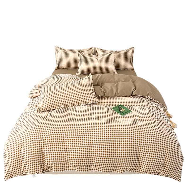 Νέο σεντόνι τεσσάρων τεμαχίων από βαμβάκι αλόης βέρα, απλό κάλυμμα πάπλωμα για φοιτητική εστία, κιτ δώρου τριών τεμαχίων, χονδρικής