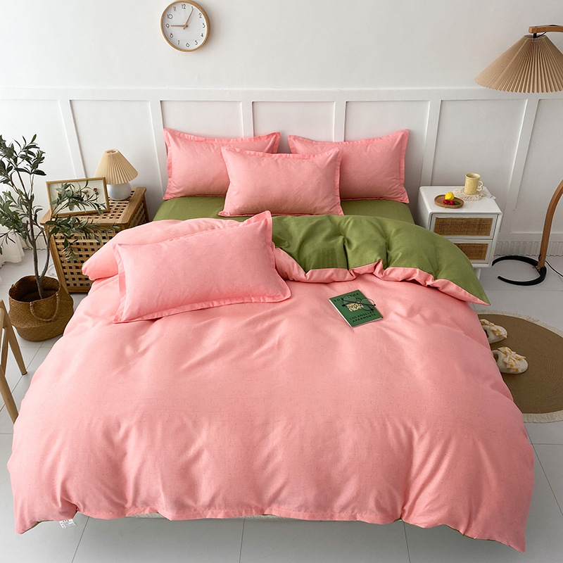 Νέο σεντόνι τεσσάρων τεμαχίων από βαμβάκι αλόης βέρα, απλό κάλυμμα πάπλωμα για φοιτητική εστία, κιτ δώρου τριών τεμαχίων, χονδρικής