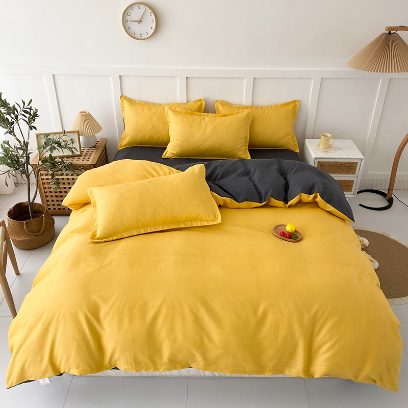 Νέο σεντόνι τεσσάρων τεμαχίων από βαμβάκι αλόης βέρα, απλό κάλυμμα πάπλωμα για φοιτητική εστία, κιτ δώρου τριών τεμαχίων, χονδρικής