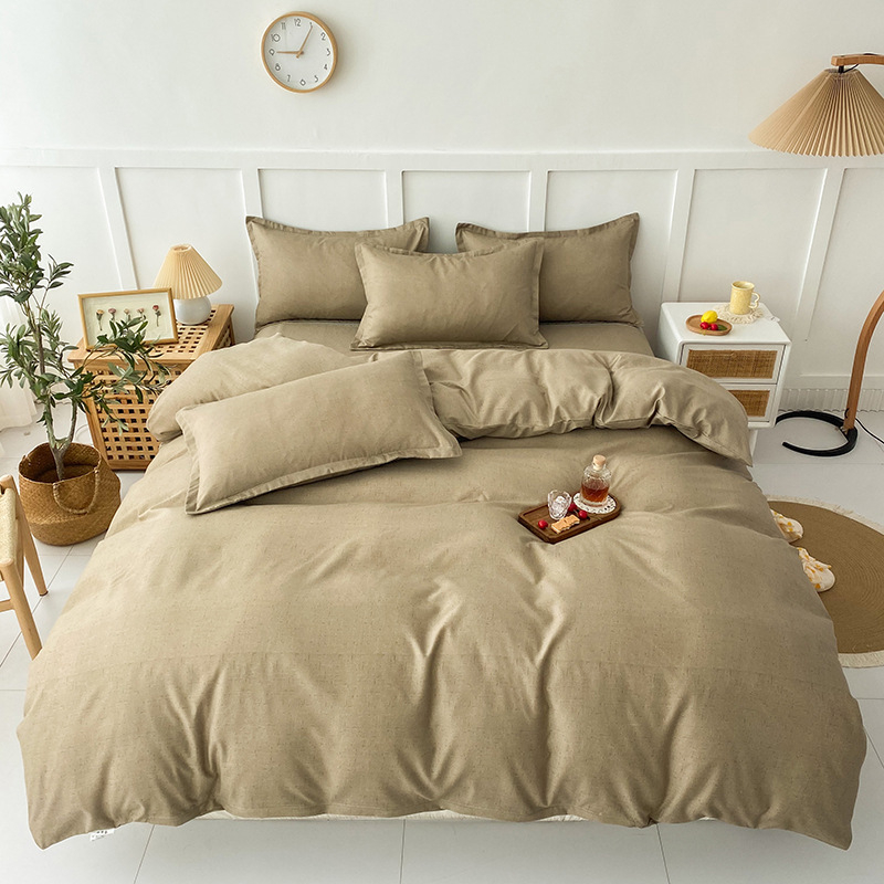 Νέο σεντόνι τεσσάρων τεμαχίων από βαμβάκι αλόης βέρα, απλό κάλυμμα πάπλωμα για φοιτητική εστία, κιτ δώρου τριών τεμαχίων, χονδρικής