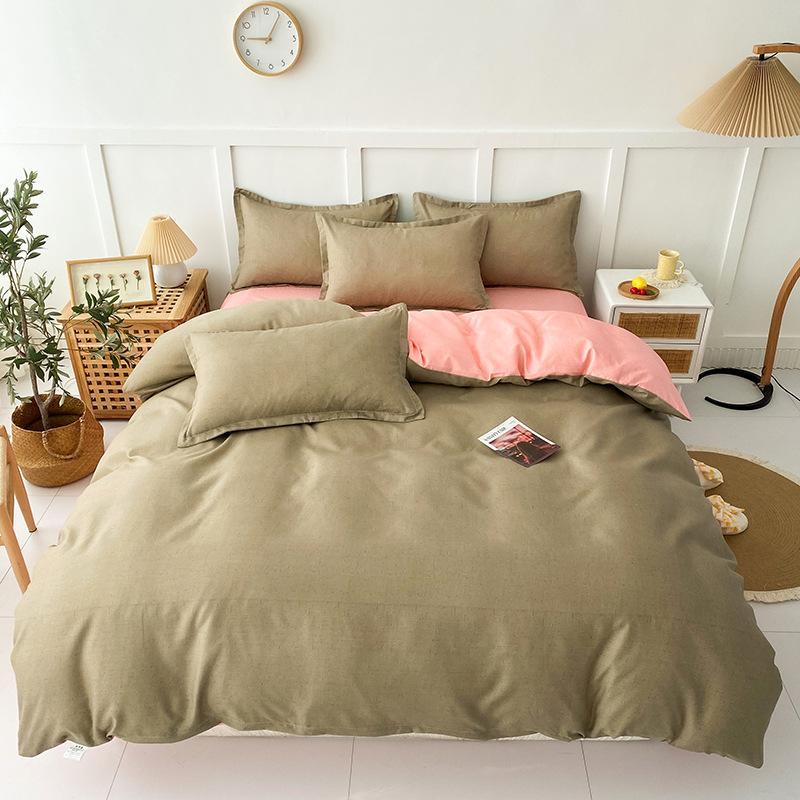 Νέο σεντόνι τεσσάρων τεμαχίων από βαμβάκι αλόης βέρα, απλό κάλυμμα πάπλωμα για φοιτητική εστία, κιτ δώρου τριών τεμαχίων, χονδρικής