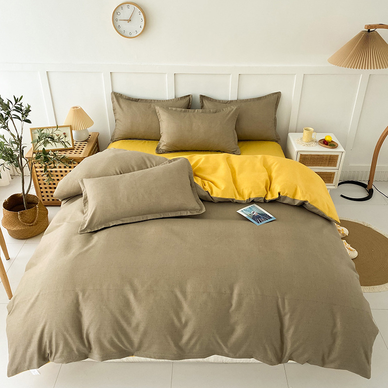 Νέο σεντόνι τεσσάρων τεμαχίων από βαμβάκι αλόης βέρα, απλό κάλυμμα πάπλωμα για φοιτητική εστία, κιτ δώρου τριών τεμαχίων, χονδρικής