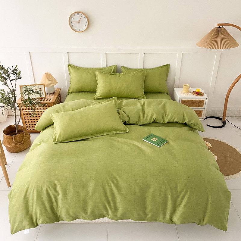 Νέο σεντόνι τεσσάρων τεμαχίων από βαμβάκι αλόης βέρα, απλό κάλυμμα πάπλωμα για φοιτητική εστία, κιτ δώρου τριών τεμαχίων, χονδρικής