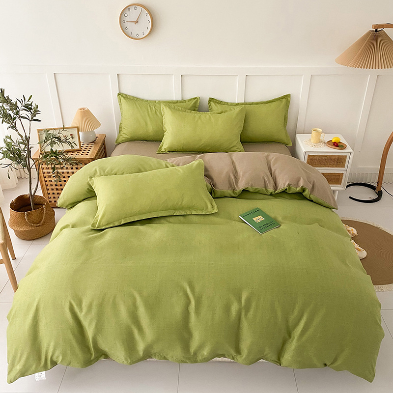 Νέο σεντόνι τεσσάρων τεμαχίων από βαμβάκι αλόης βέρα, απλό κάλυμμα πάπλωμα για φοιτητική εστία, κιτ δώρου τριών τεμαχίων, χονδρικής