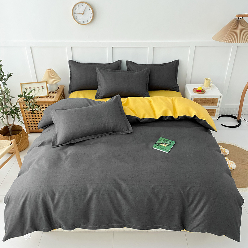 Νέο σεντόνι τεσσάρων τεμαχίων από βαμβάκι αλόης βέρα, απλό κάλυμμα πάπλωμα για φοιτητική εστία, κιτ δώρου τριών τεμαχίων, χονδρικής