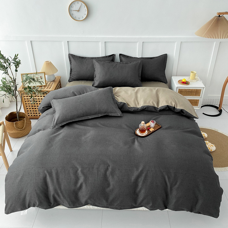 Νέο σεντόνι τεσσάρων τεμαχίων από βαμβάκι αλόης βέρα, απλό κάλυμμα πάπλωμα για φοιτητική εστία, κιτ δώρου τριών τεμαχίων, χονδρικής