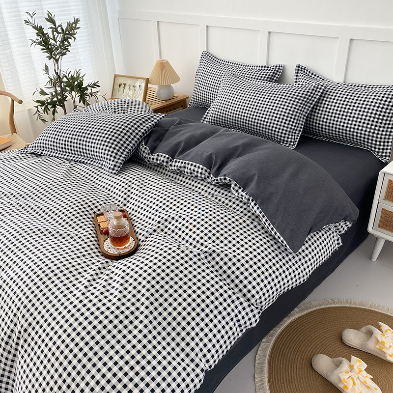 Νέο σεντόνι τεσσάρων τεμαχίων από βαμβάκι αλόης βέρα, απλό κάλυμμα πάπλωμα για φοιτητική εστία, κιτ δώρου τριών τεμαχίων, χονδρικής