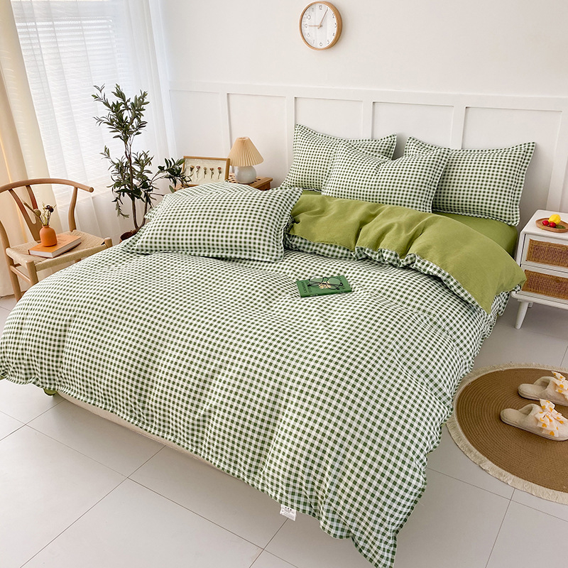 Νέο σεντόνι τεσσάρων τεμαχίων από βαμβάκι αλόης βέρα, απλό κάλυμμα πάπλωμα για φοιτητική εστία, κιτ δώρου τριών τεμαχίων, χονδρικής