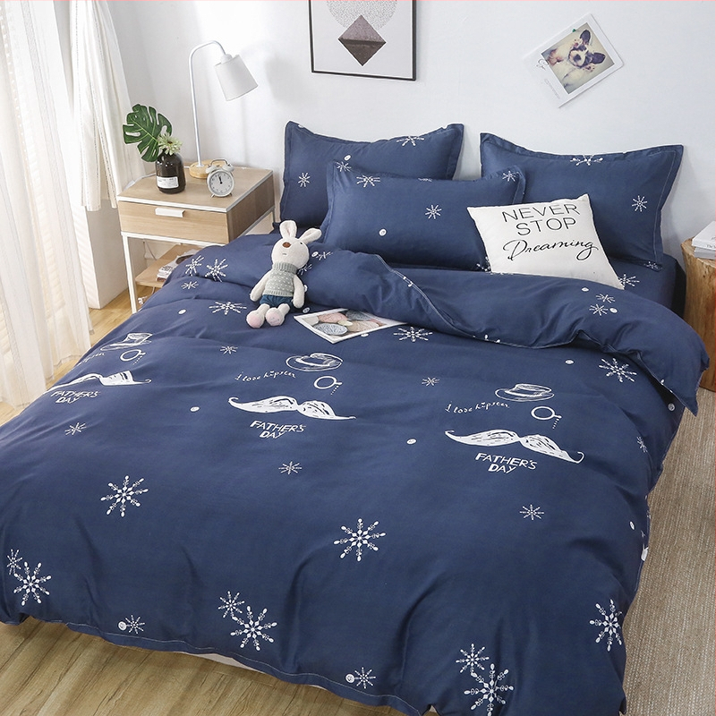 Νέο σεντόνι τεσσάρων τεμαχίων από βαμβάκι αλόης βέρα, απλό κάλυμμα πάπλωμα για φοιτητική εστία, κιτ δώρου τριών τεμαχίων, χονδρικής