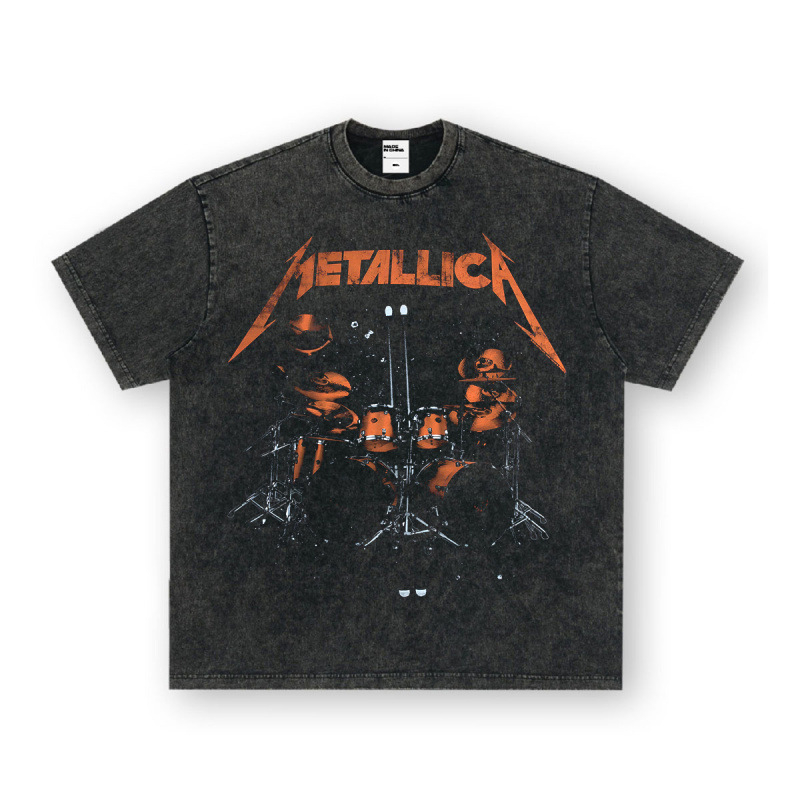 Nirvana Rock American 3D digitaaltrükiga retro lühikeste varrukatega T-särk, piiriülese trükiga, Ameerika moodne vintage puuvillaimitatsioon