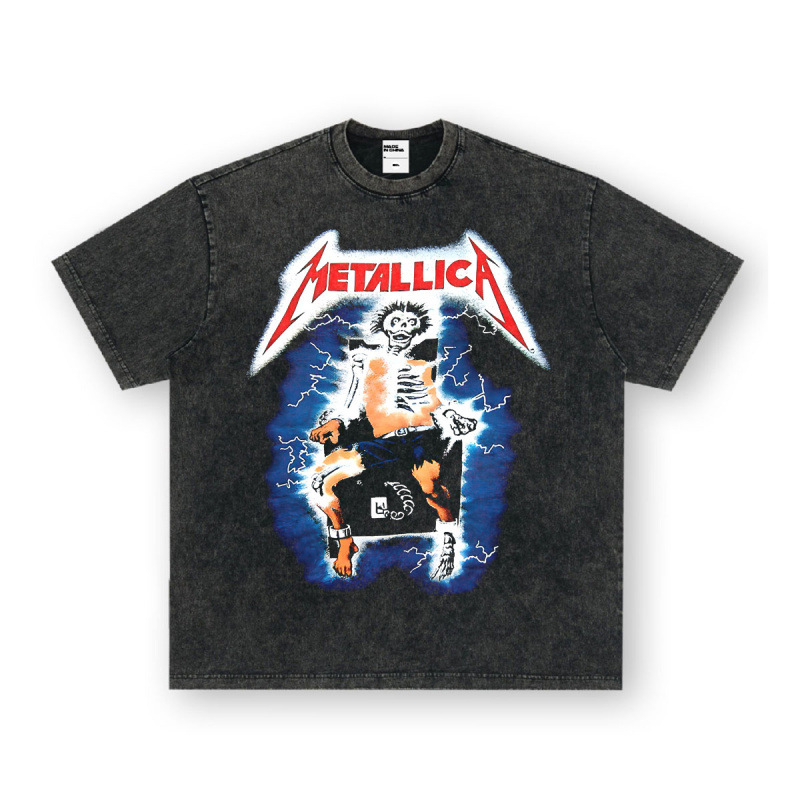 Nirvana Rock American 3D digitaaltrükiga retro lühikeste varrukatega T-särk, piiriülese trükiga, Ameerika moodne vintage puuvillaimitatsioon