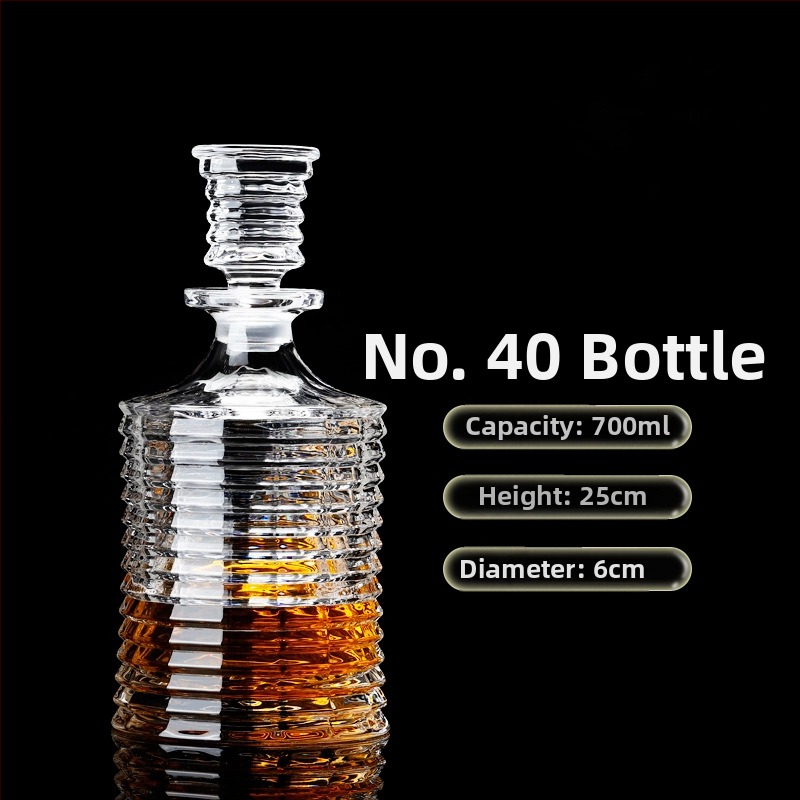 Europietiško stiliaus krištolo stiklinis vyno butelis, asmeninis dekanteris, buitinis sandarus vyno butelis su dangteliu, vyno dozatorius, raudonojo vyno vyno butelis