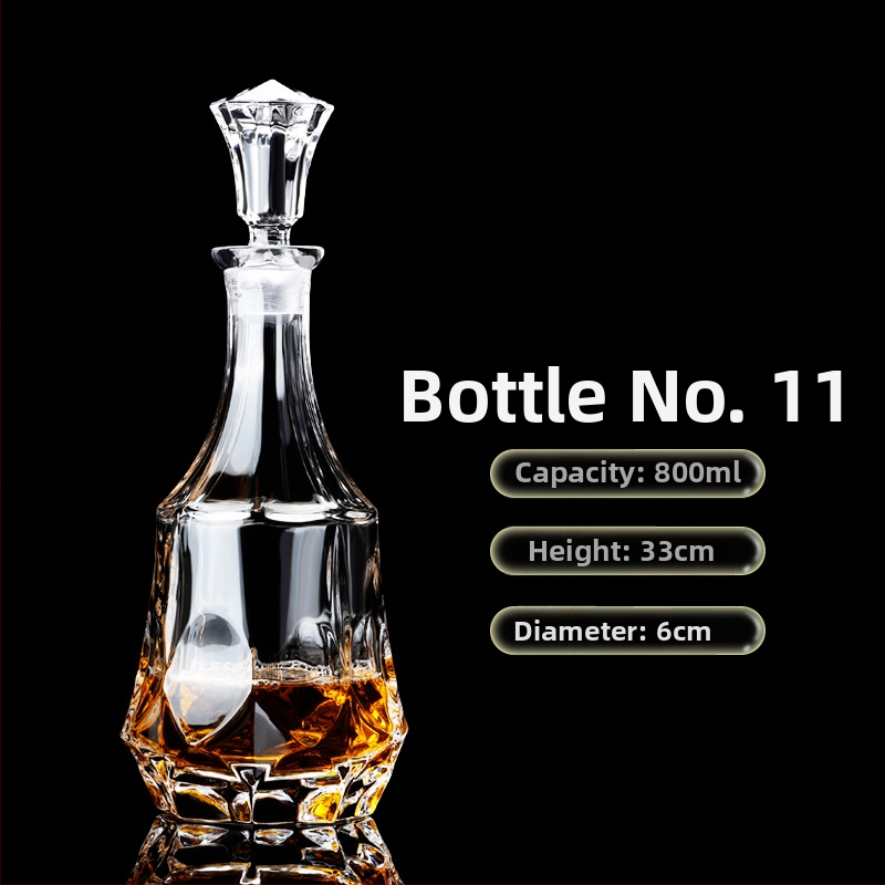 Europietiško stiliaus krištolo stiklinis vyno butelis, asmeninis dekanteris, buitinis sandarus vyno butelis su dangteliu, vyno dozatorius, raudonojo vyno vyno butelis
