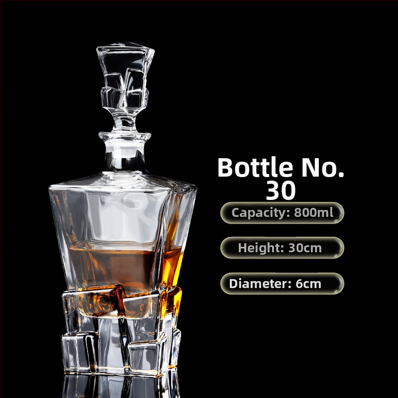 Europietiško stiliaus krištolo stiklinis vyno butelis, asmeninis dekanteris, buitinis sandarus vyno butelis su dangteliu, vyno dozatorius, raudonojo vyno vyno butelis
