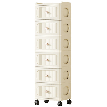 Tárolószekrény Többrétegű tárolóállvány Kivehető ruhák Játékok Sűrített új fiókos tárolószekrény Tárolószekrény