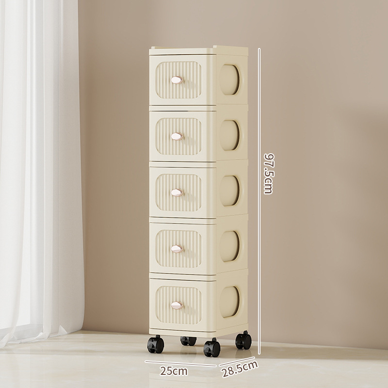 Tárolószekrény Többrétegű tárolóállvány Kivehető ruhák Játékok Sűrített új fiókos tárolószekrény Tárolószekrény