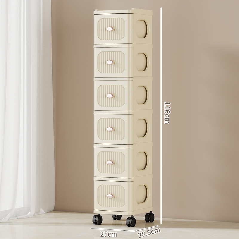 Tárolószekrény Többrétegű tárolóállvány Kivehető ruhák Játékok Sűrített új fiókos tárolószekrény Tárolószekrény