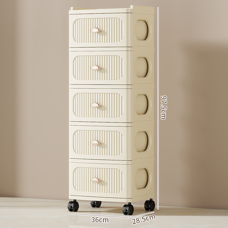 Tárolószekrény Többrétegű tárolóállvány Kivehető ruhák Játékok Sűrített új fiókos tárolószekrény Tárolószekrény