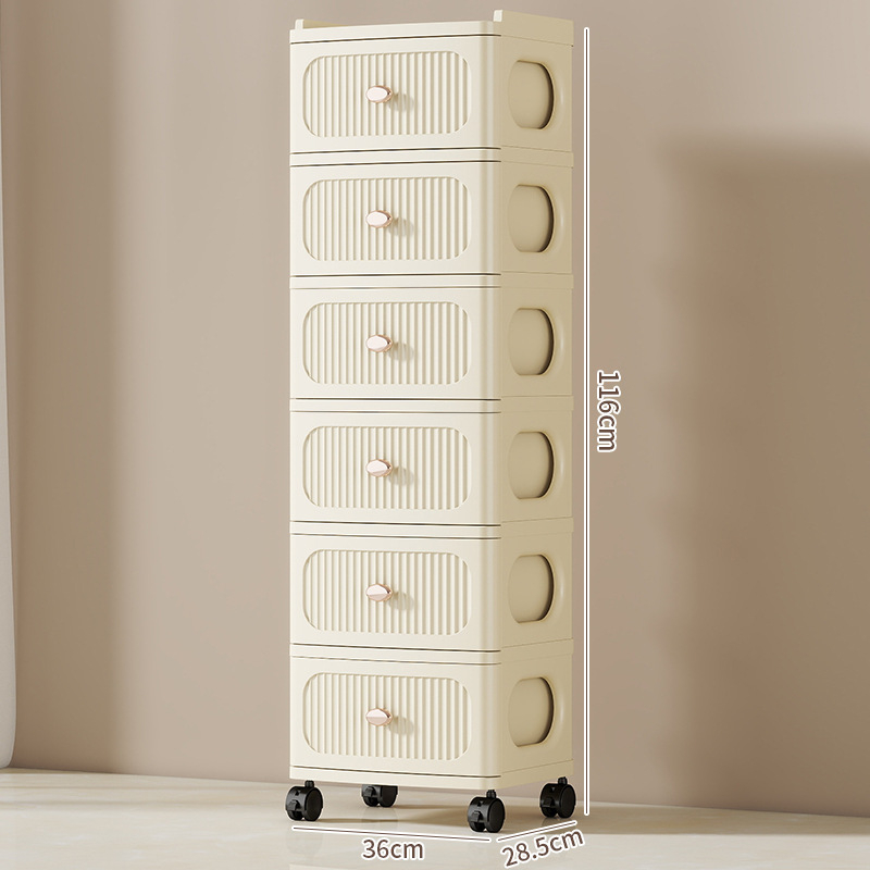 Tárolószekrény Többrétegű tárolóállvány Kivehető ruhák Játékok Sűrített új fiókos tárolószekrény Tárolószekrény
