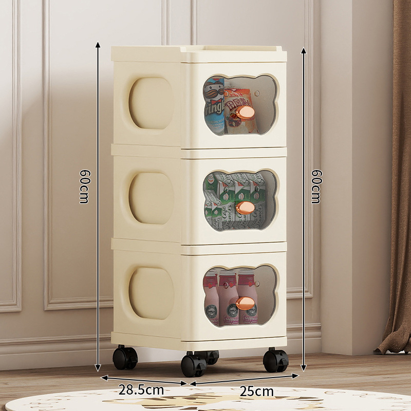 Tárolószekrény Többrétegű tárolóállvány Kivehető ruhák Játékok Sűrített új fiókos tárolószekrény Tárolószekrény