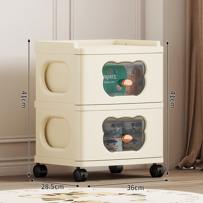 Tárolószekrény Többrétegű tárolóállvány Kivehető ruhák Játékok Sűrített új fiókos tárolószekrény Tárolószekrény