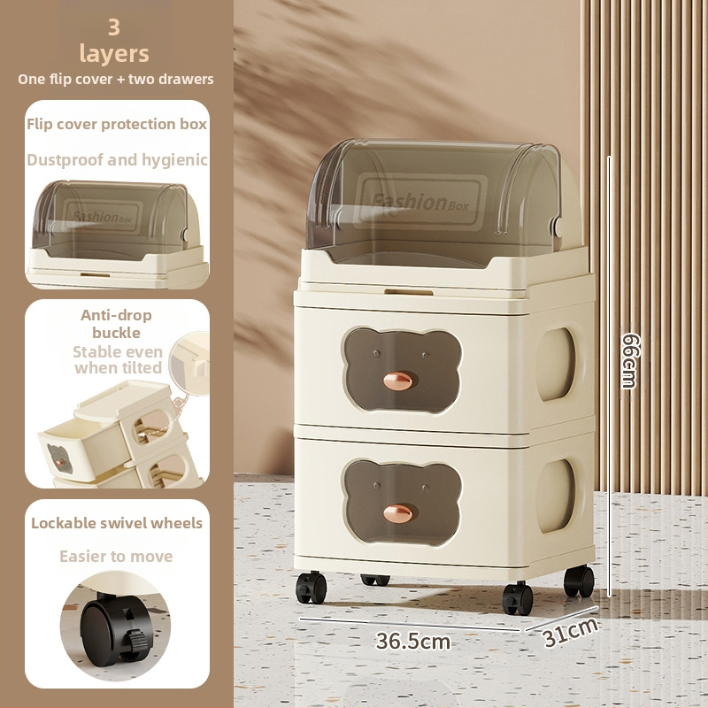 Tárolószekrény Többrétegű tárolóállvány Kivehető ruhák Játékok Sűrített új fiókos tárolószekrény Tárolószekrény