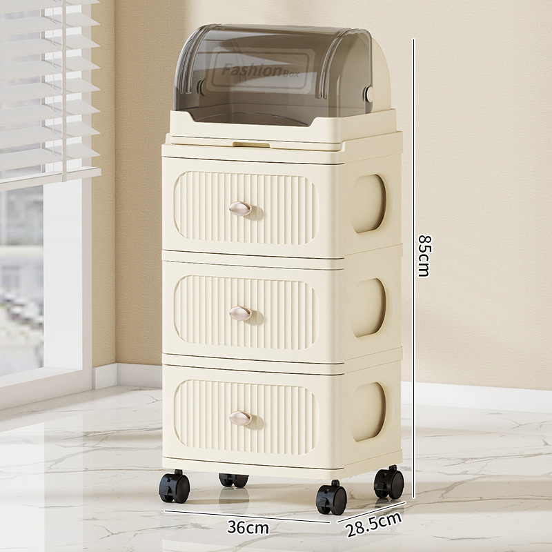 Tárolószekrény Többrétegű tárolóállvány Kivehető ruhák Játékok Sűrített új fiókos tárolószekrény Tárolószekrény
