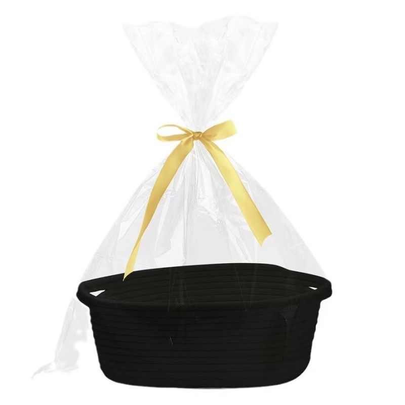 Skandinaavia käte hoiukorv Ovaalne hoiukorv Kinkekorv Ins hoiukorv Puuvillast köiest kootud suupiste-mänguasjakott