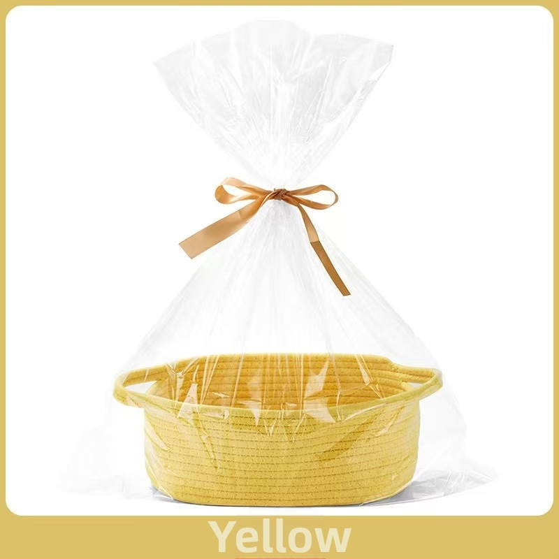 Skandinaavia käte hoiukorv Ovaalne hoiukorv Kinkekorv Ins hoiukorv Puuvillast köiest kootud suupiste-mänguasjakott