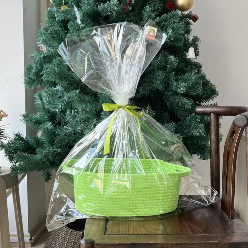 Skandinaavia käte hoiukorv Ovaalne hoiukorv Kinkekorv Ins hoiukorv Puuvillast köiest kootud suupiste-mänguasjakott