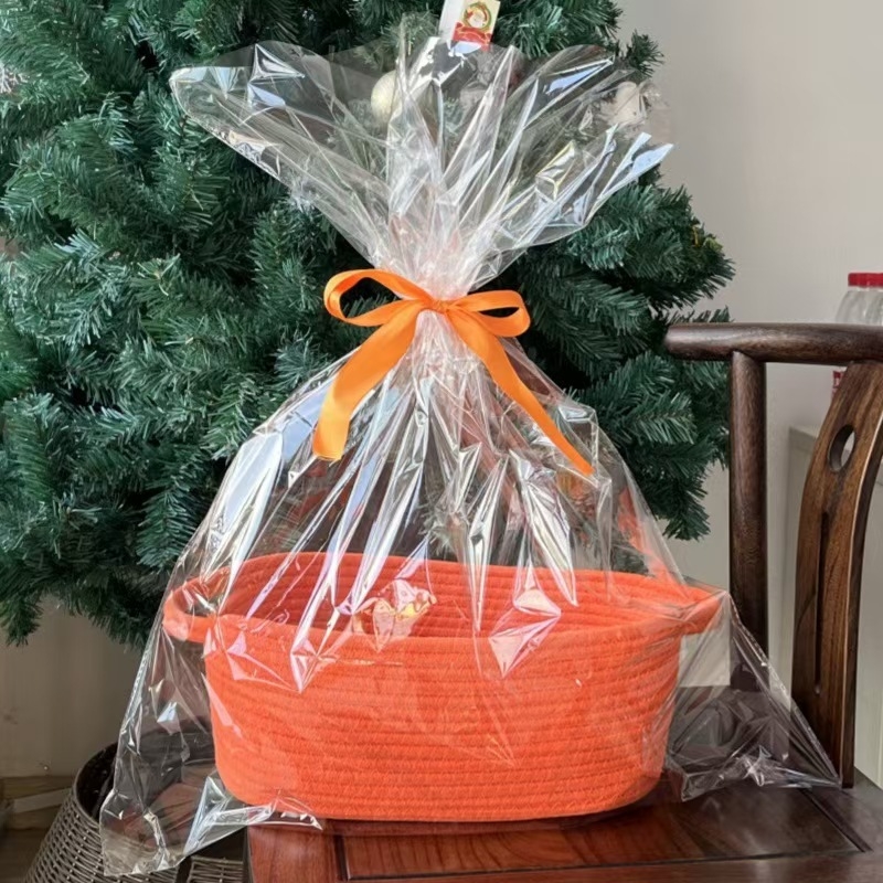 Skandinaavia käte hoiukorv Ovaalne hoiukorv Kinkekorv Ins hoiukorv Puuvillast köiest kootud suupiste-mänguasjakott