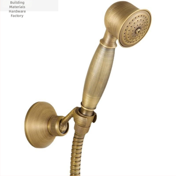 Ευρωπαϊκό αρχαίο ρετρό στυλ, όλο με χαλκό, καθαρό μαύρο μπρούντζο, ντους χειρός, μικρό φουσκωτό ντους με κεφαλή ντους με ψεκαστήρα χειρός, μονό ντους.