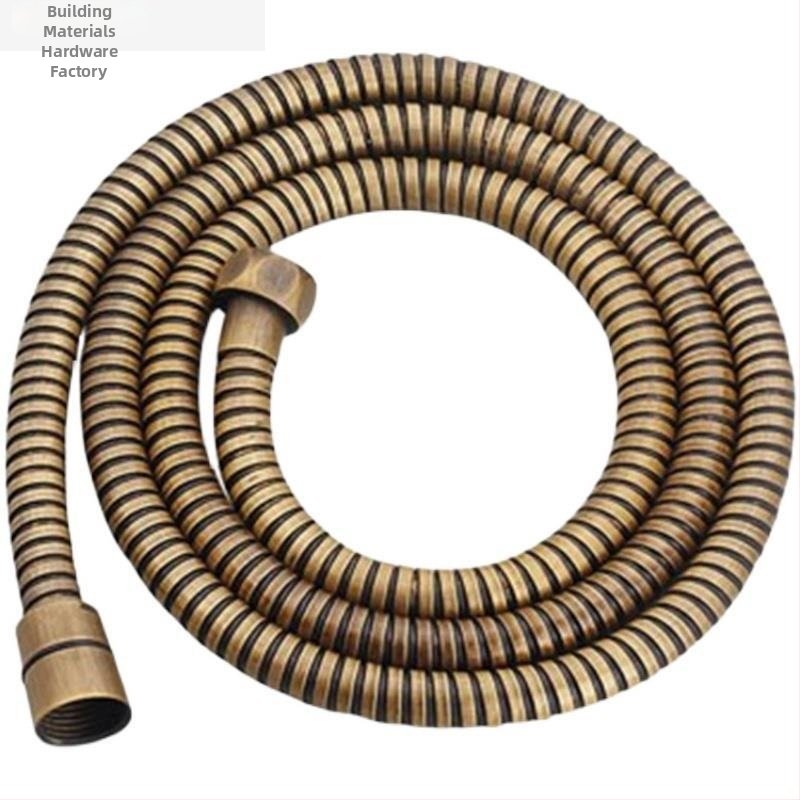 Европейски древен ретро стил, изцяло меден, чист черен бронз, душ, ръчен, малък, пухкав, ръчен, единичен душ.