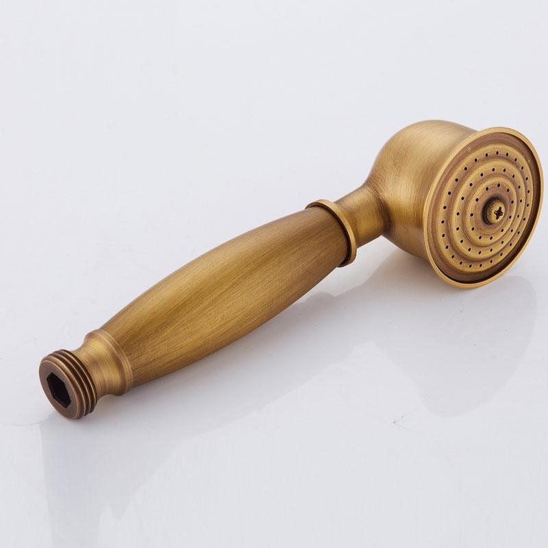 Európai ókori retró stílusú, tiszta réz, tiszta fekete bronz zuhanykabin, kézi kis, puffadt fejzuhany, kézi permetező, egyetlen zuhanyfejjel.