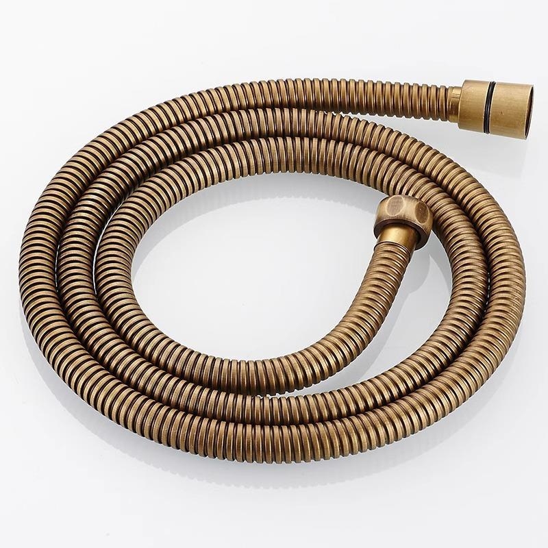 Európai ókori retró stílusú, tiszta réz, tiszta fekete bronz zuhanykabin, kézi kis, puffadt fejzuhany, kézi permetező, egyetlen zuhanyfejjel.