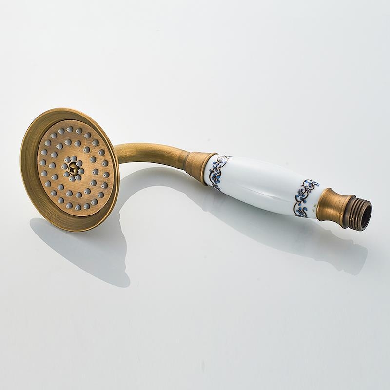 Európai ókori retró stílusú, tiszta réz, tiszta fekete bronz zuhanykabin, kézi kis, puffadt fejzuhany, kézi permetező, egyetlen zuhanyfejjel.