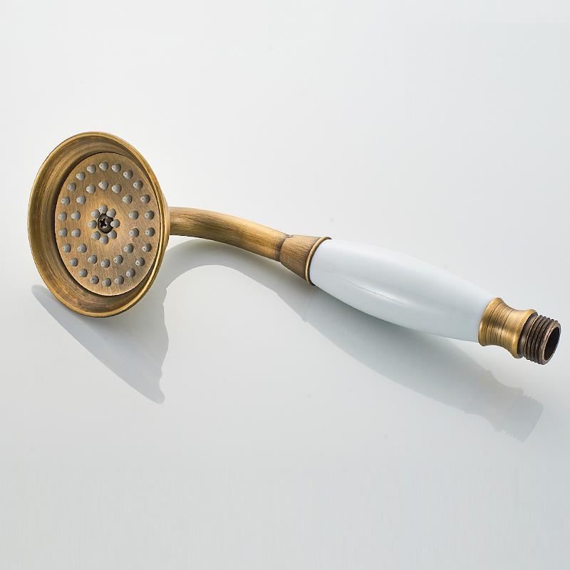 Európai ókori retró stílusú, tiszta réz, tiszta fekete bronz zuhanykabin, kézi kis, puffadt fejzuhany, kézi permetező, egyetlen zuhanyfejjel.