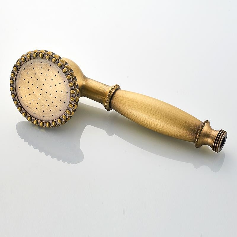 Európai ókori retró stílusú, tiszta réz, tiszta fekete bronz zuhanykabin, kézi kis, puffadt fejzuhany, kézi permetező, egyetlen zuhanyfejjel.