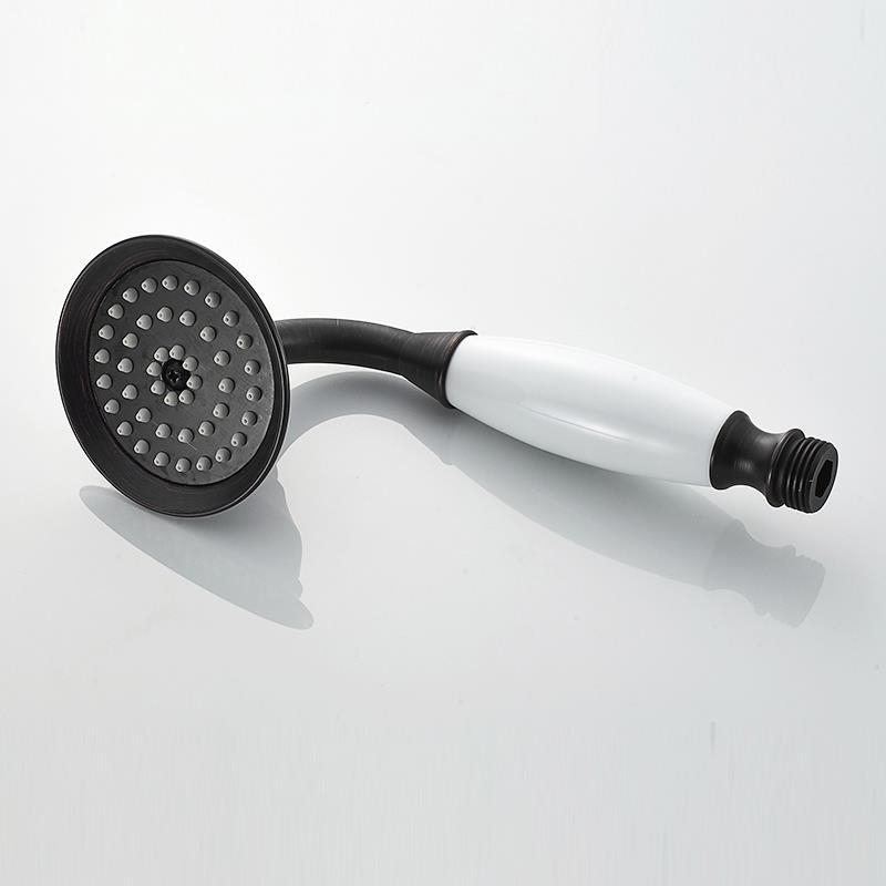 Európai ókori retró stílusú, tiszta réz, tiszta fekete bronz zuhanykabin, kézi kis, puffadt fejzuhany, kézi permetező, egyetlen zuhanyfejjel.