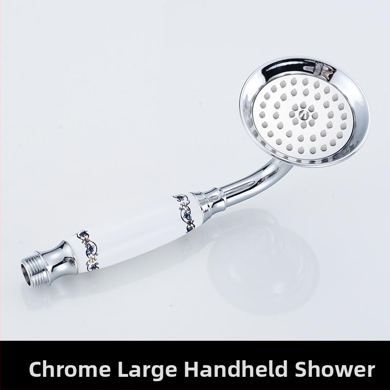 Európai ókori retró stílusú, tiszta réz, tiszta fekete bronz zuhanykabin, kézi kis, puffadt fejzuhany, kézi permetező, egyetlen zuhanyfejjel.