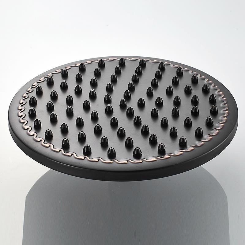 Európai ókori retró stílusú, tiszta réz, tiszta fekete bronz zuhanykabin, kézi kis, puffadt fejzuhany, kézi permetező, egyetlen zuhanyfejjel.