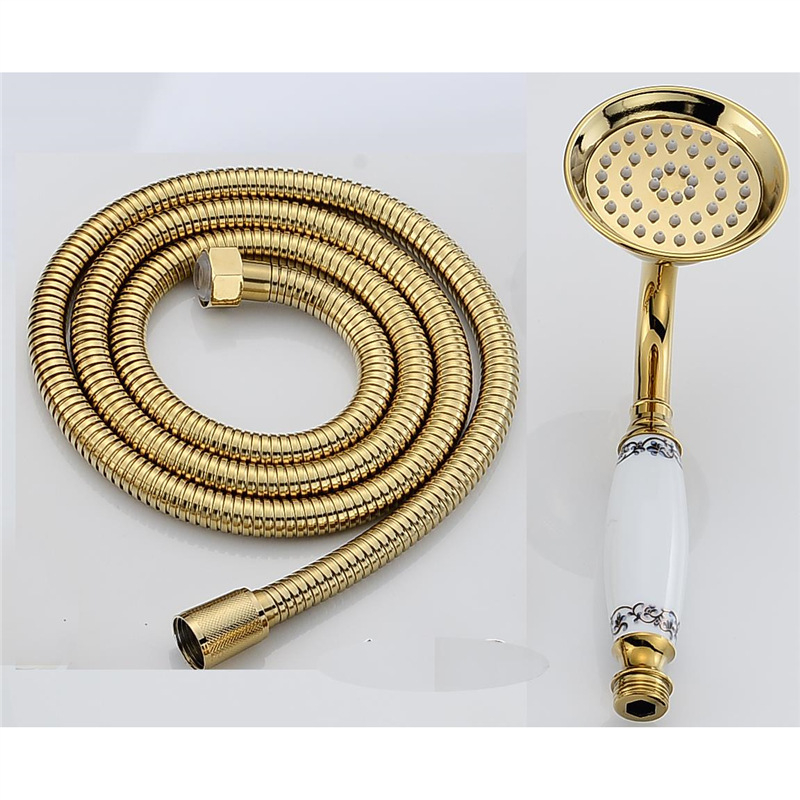 Európai ókori retró stílusú, tiszta réz, tiszta fekete bronz zuhanykabin, kézi kis, puffadt fejzuhany, kézi permetező, egyetlen zuhanyfejjel.