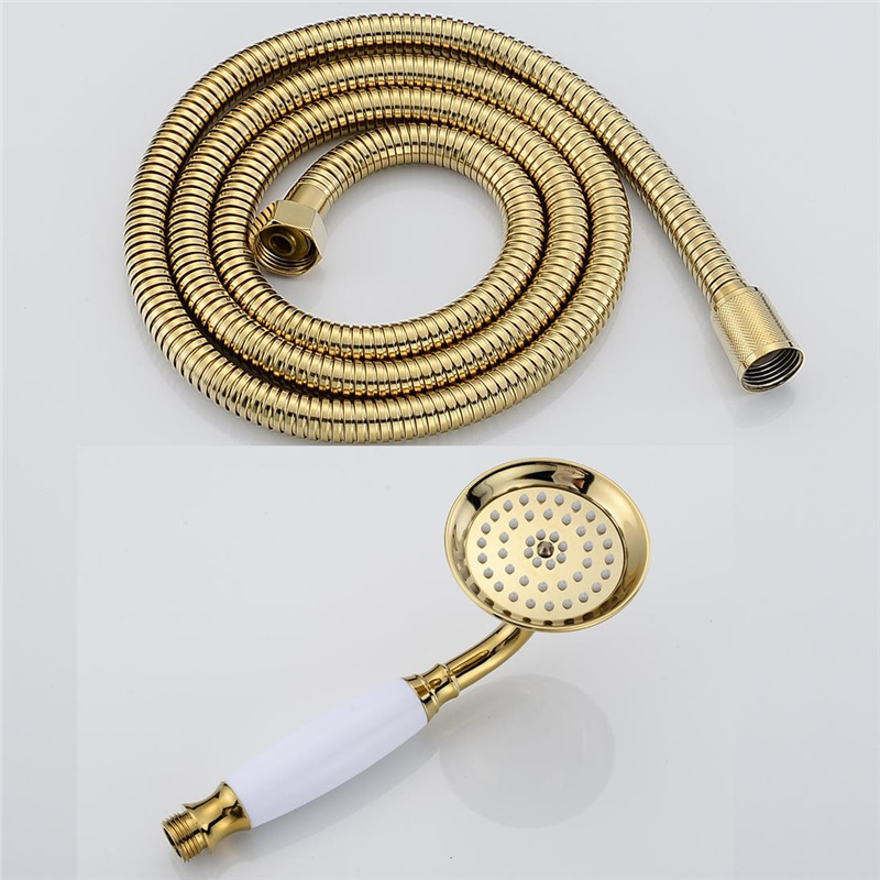 Európai ókori retró stílusú, tiszta réz, tiszta fekete bronz zuhanykabin, kézi kis, puffadt fejzuhany, kézi permetező, egyetlen zuhanyfejjel.