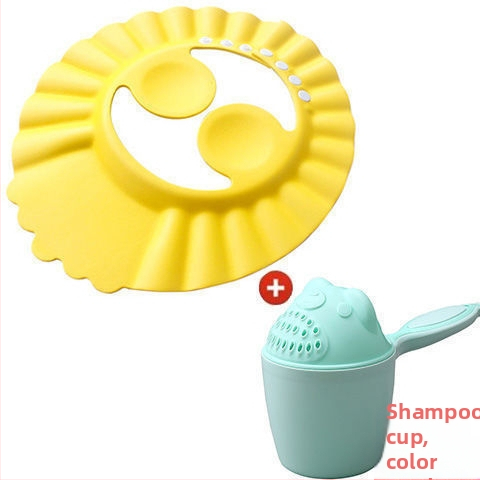 Vaikiška šampūno kepuraitė, atspari vandeniui, ausų apsauga, kūdikio dušo kepuraitė, reguliuojama kūdikio šampūno kepuraitė, vaikiška dušo kepuraitė