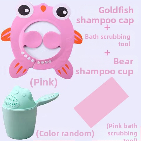 Vaikiška šampūno kepuraitė, atspari vandeniui, ausų apsauga, kūdikio dušo kepuraitė, reguliuojama kūdikio šampūno kepuraitė, vaikiška dušo kepuraitė