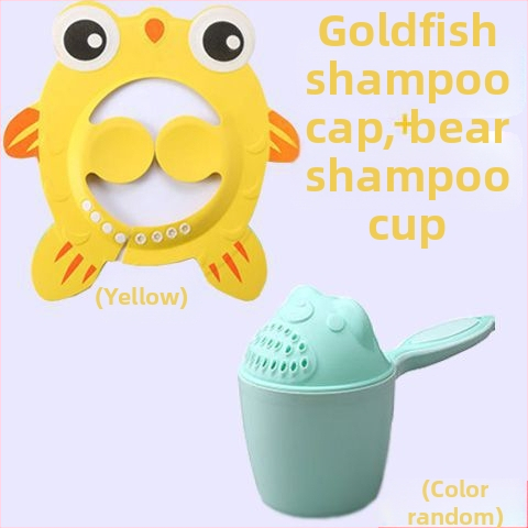 Vaikiška šampūno kepuraitė, atspari vandeniui, ausų apsauga, kūdikio dušo kepuraitė, reguliuojama kūdikio šampūno kepuraitė, vaikiška dušo kepuraitė