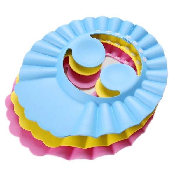 Vaikiška šampūno kepuraitė, atspari vandeniui, ausų apsauga, kūdikio dušo kepuraitė, reguliuojama kūdikio šampūno kepuraitė, vaikiška dušo kepuraitė