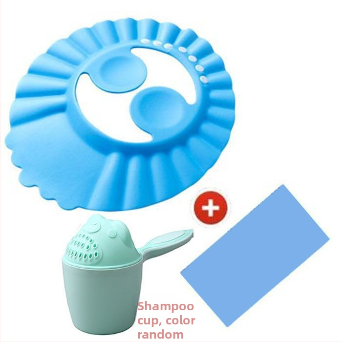 Vaikiška šampūno kepuraitė, atspari vandeniui, ausų apsauga, kūdikio dušo kepuraitė, reguliuojama kūdikio šampūno kepuraitė, vaikiška dušo kepuraitė