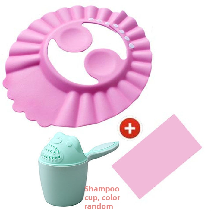 Vaikiška šampūno kepuraitė, atspari vandeniui, ausų apsauga, kūdikio dušo kepuraitė, reguliuojama kūdikio šampūno kepuraitė, vaikiška dušo kepuraitė